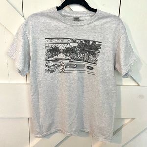 Mens Koloa Surf Hawaiian Drive B&W T-Shirt - Black, White - Medium - Beach Style